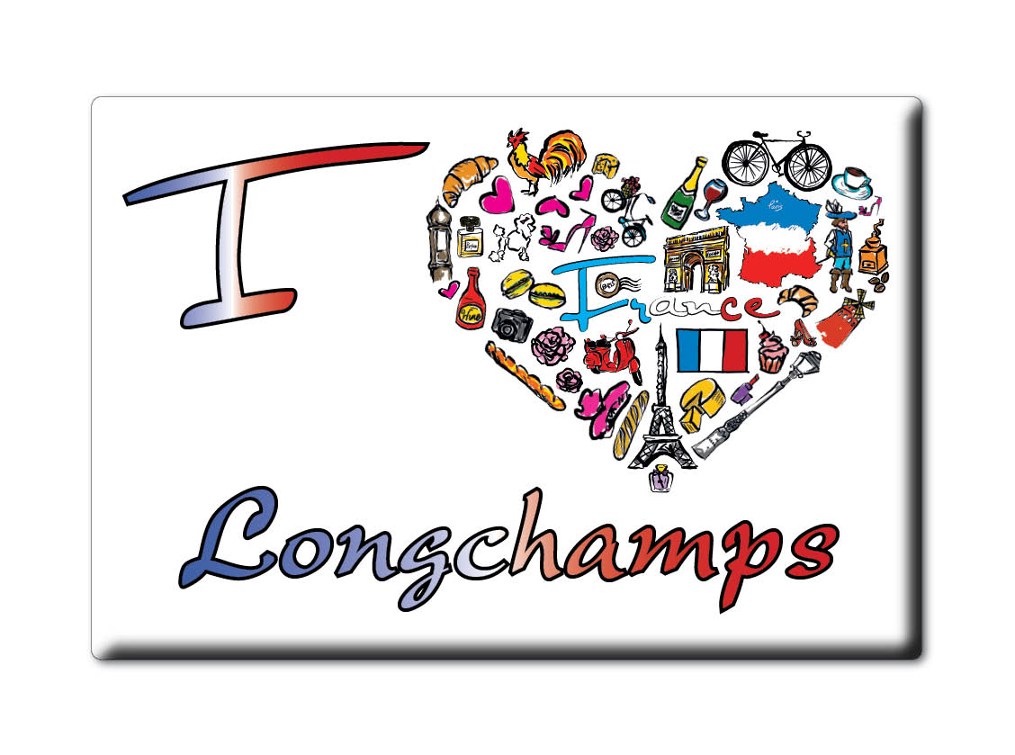 Aimant sur officiel Longchamps, Haute Normandie - Magnet France Souvenir