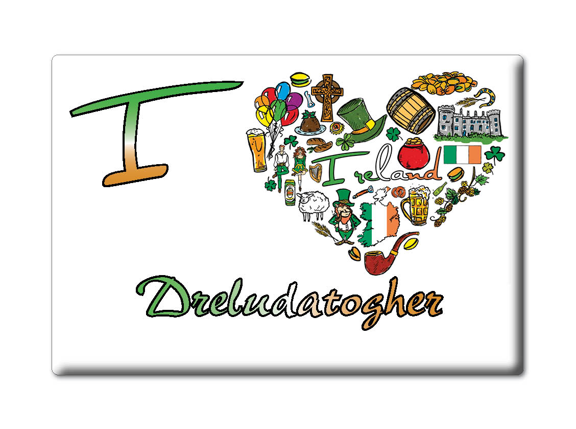Dreludatogher, Munster, Waterford - Fridge Magnet I Love Souvenir Ireland - Imagen 8 de 10