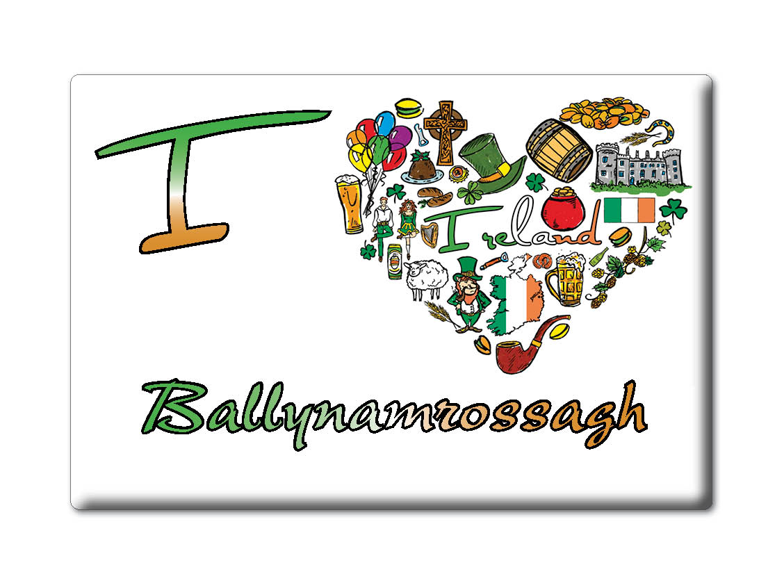 Ballynamrossagh, Munster, Tipperary - Kühlschrankmagnet I Love Souvenir Irland - Bild 8 von 10