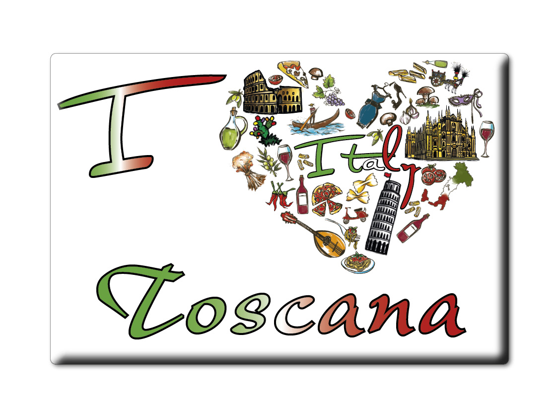 Calamita Toscana - Magnete Da Frigo Souvenir Italia Idea Regalo - Picture 13 of 16