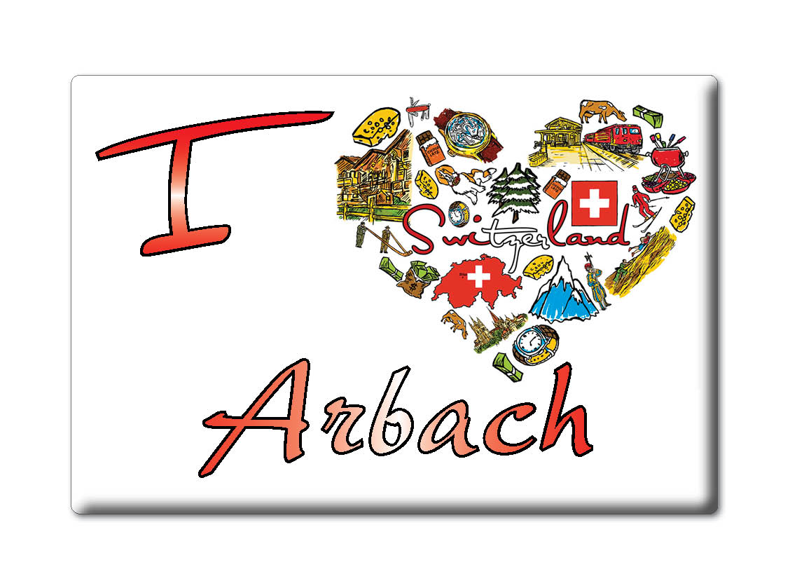 Arbach, Zug - Kühlschrankmagnet Schweizer Souvenir Geschenk Ich Liebe - Bild 8 von 10