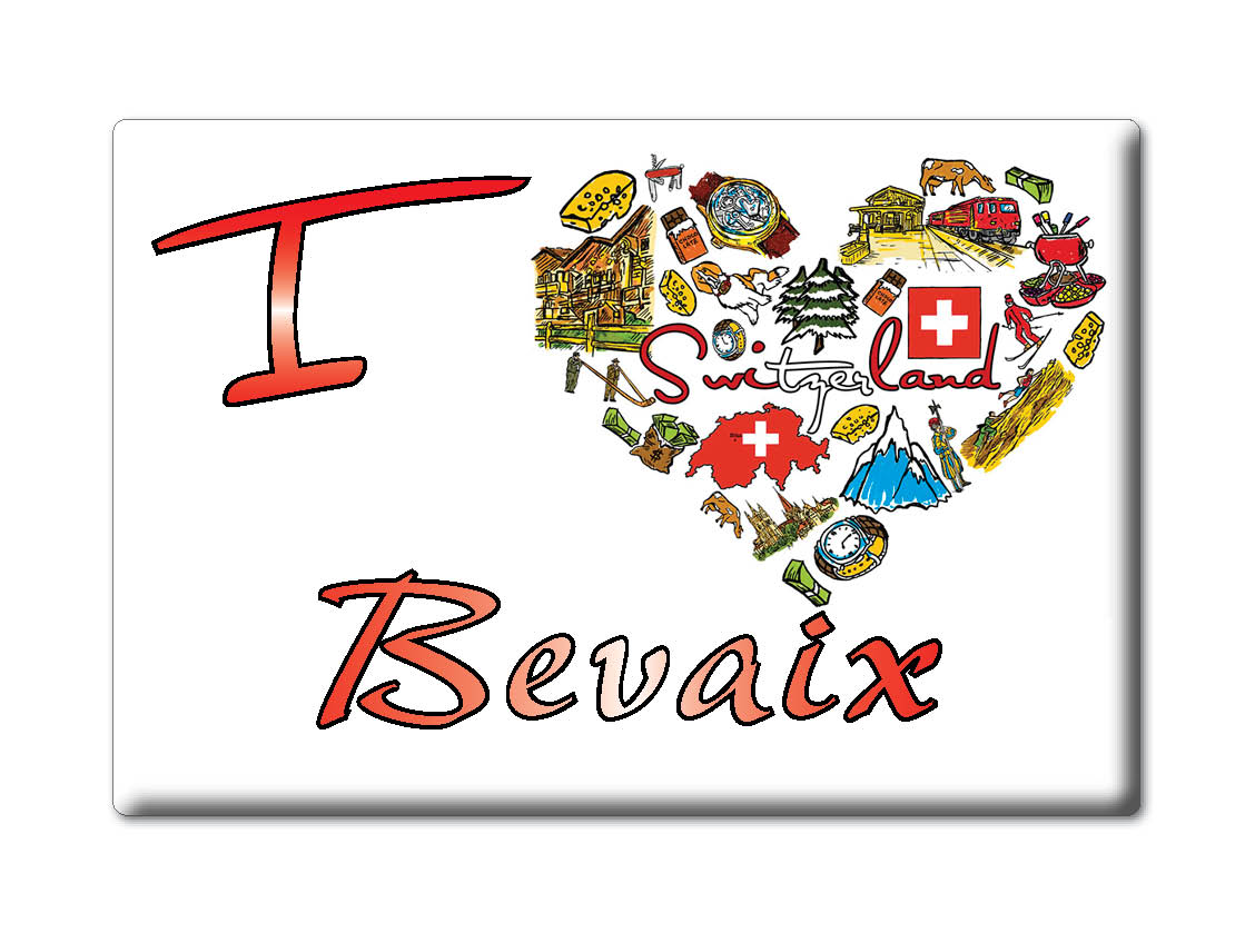 Bevaix, Neuenburg - Kühlschrankmagnet Schweizer Souvenir Geschenk Ich Liebe - Bild 8 von 10