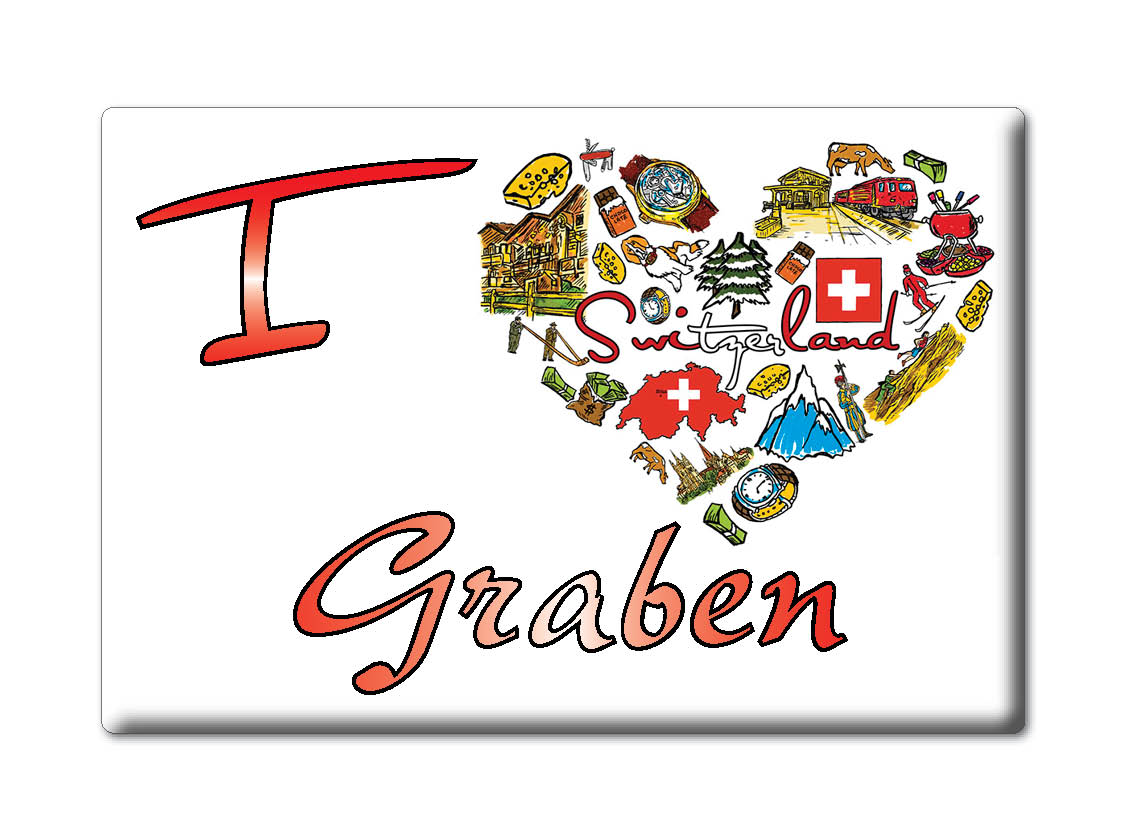 Graben, Bern - Kühlschrankmagnet Schweizer Souvenir Geschenk Ich Liebe - Bild 8 von 10