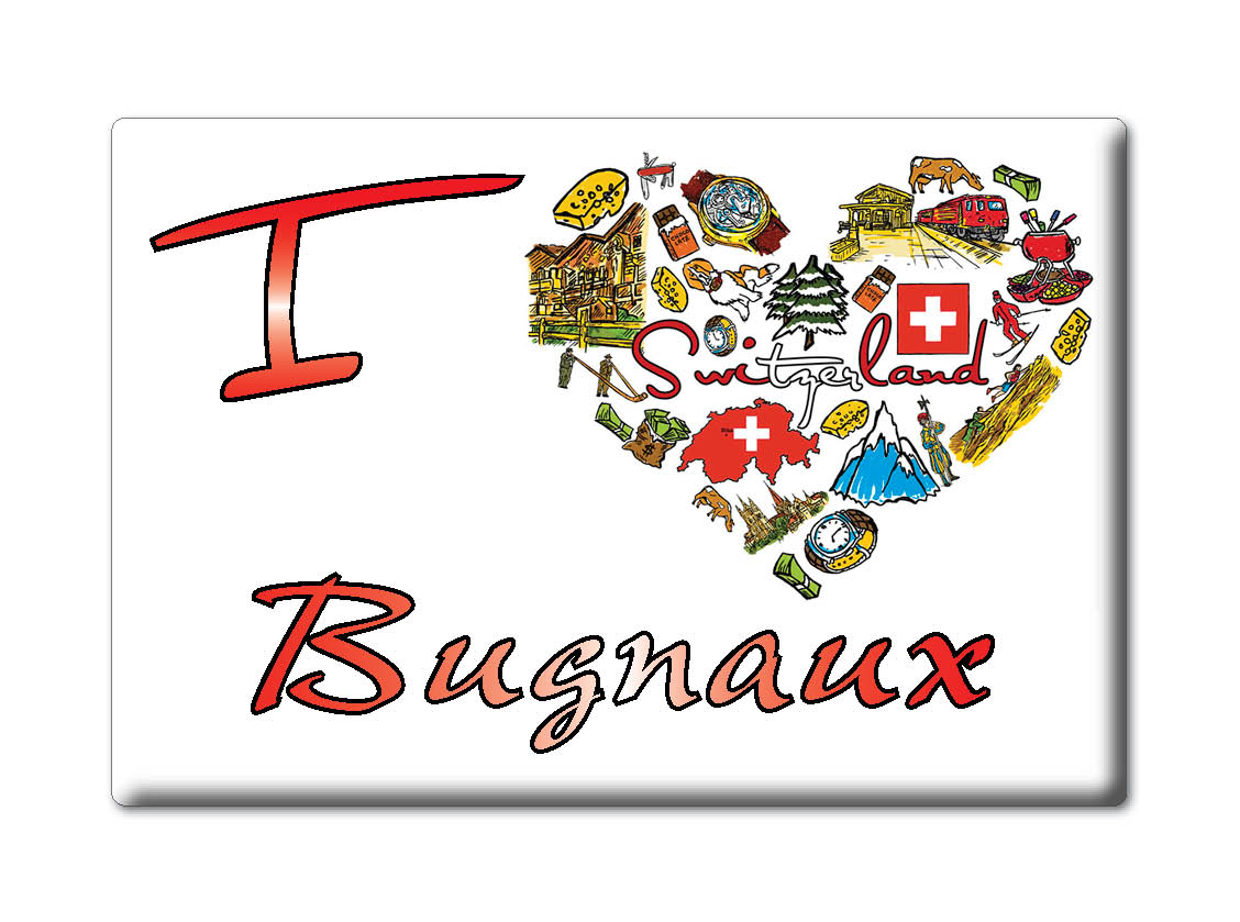 Bugnaux, Waadt - Kühlschrankmagnet Schweizer Souvenir Geschenk Ich Liebe - Bild 8 von 10
