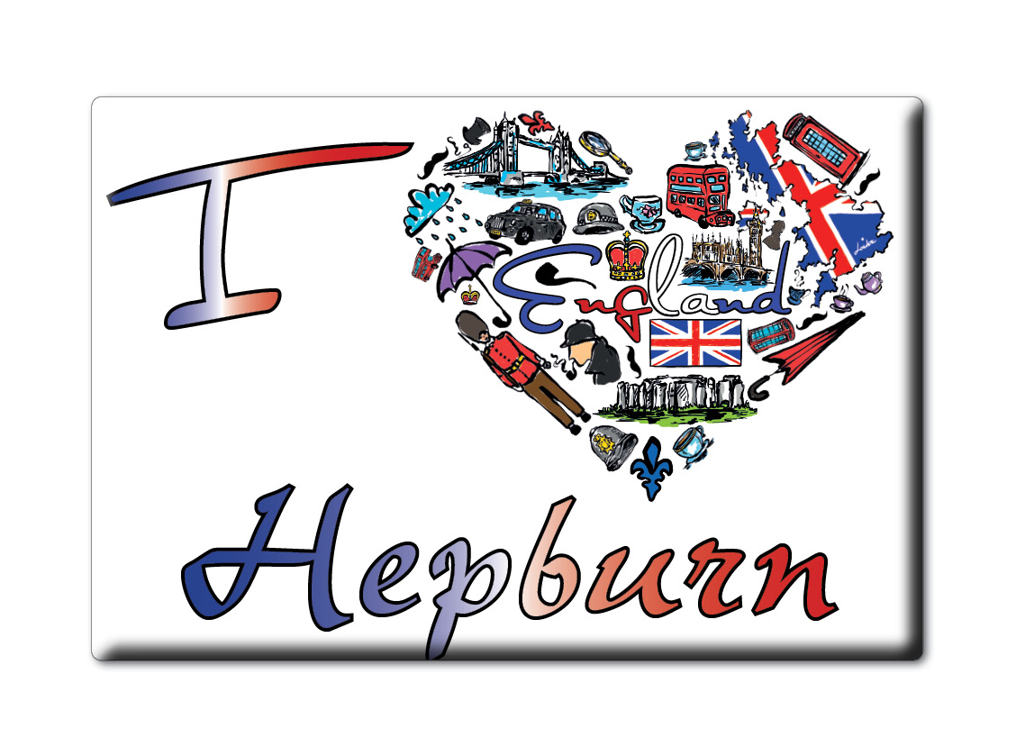 Hepburn, Northumberland, England - Kühlschrankmagnet I Love Souvenir UK Geschenkidee - Bild 8 von 14