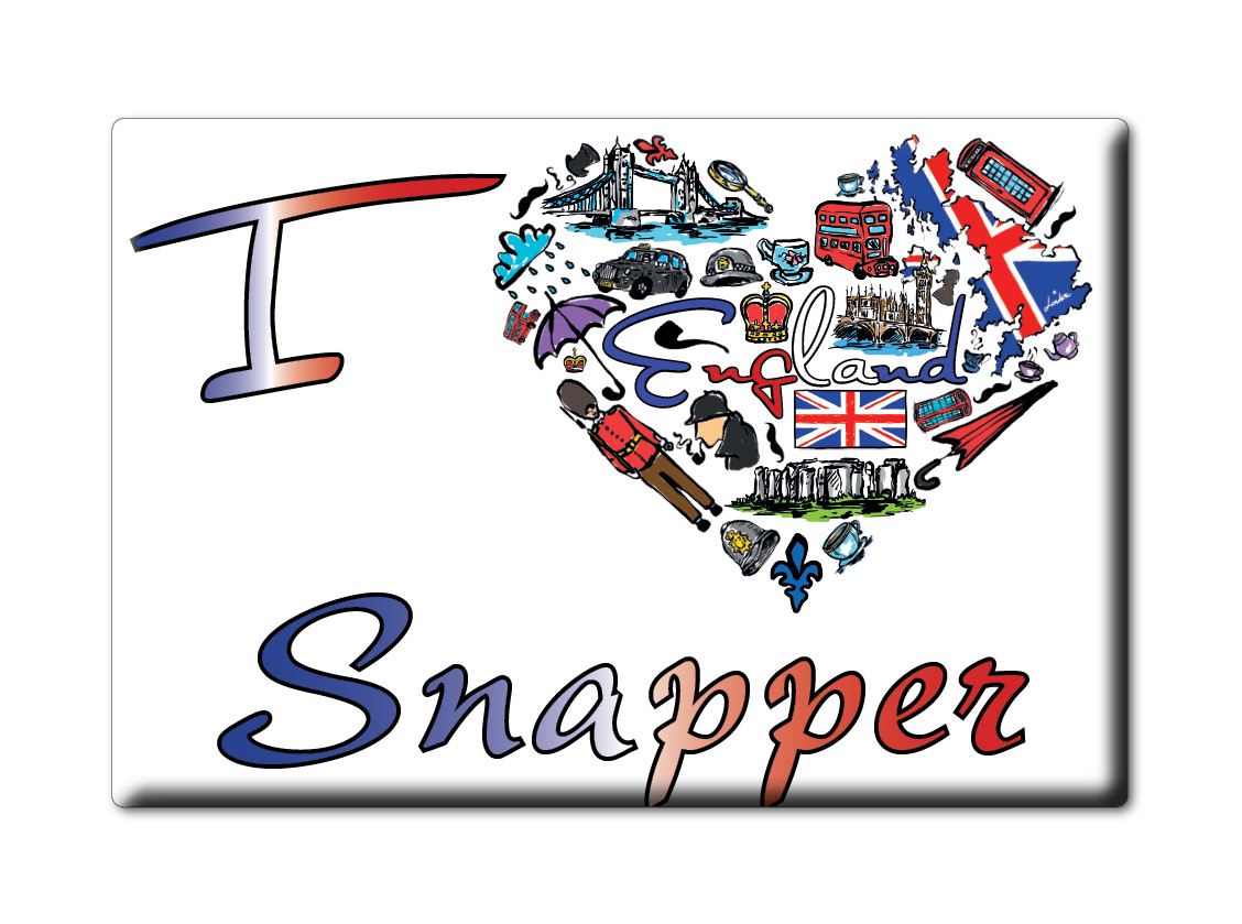 Snapper, Devon, England - Fridge Magnet I Love Souvenir Uk Gift Idea - Picture 8 of 14