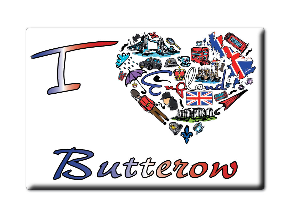 Butterow, Gloucestershire, England - Kühlschrankmagnet I Love Souvenir UK Geschenk - Bild 8 von 14