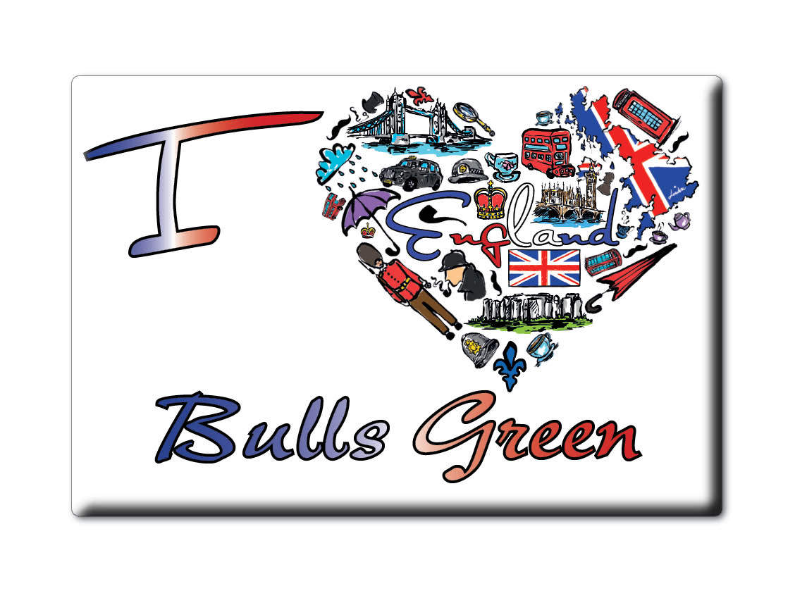 Bulls Green, Somerset, Inglaterra - Imán de nevera I Love Souvenir Reino Unido Idea de regalo - Imagen 8 de 14