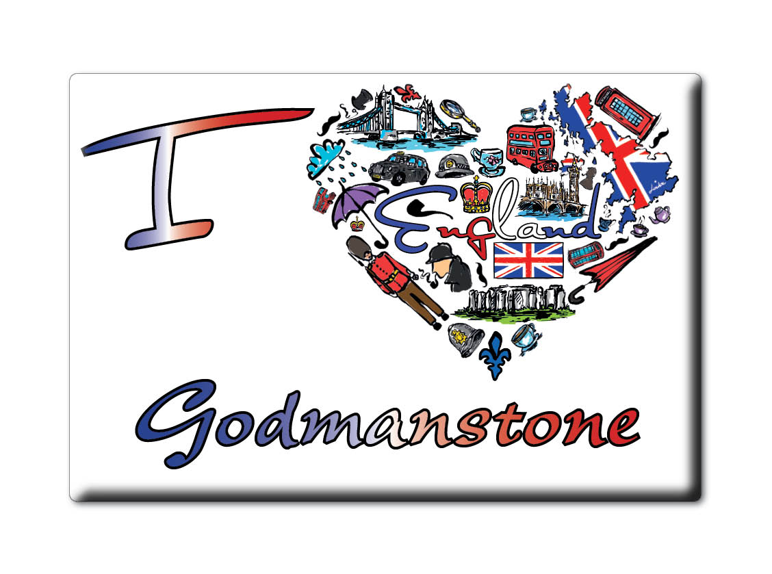 Godmanstone, Dorset, Inglaterra - Imán de nevera I Love Souvenir Reino Unido Idea de regalo - Imagen 8 de 14
