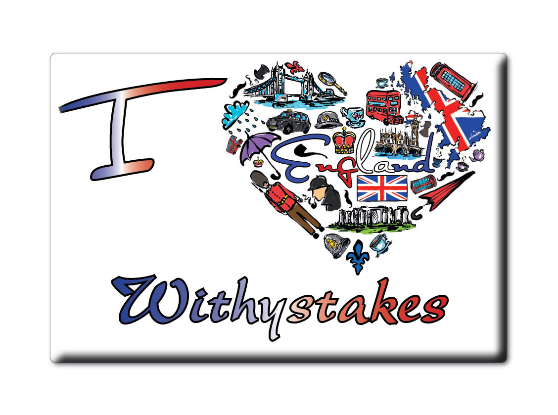 Withystakes, Staffordshire, Anglia - Magnes na lodówkę I Love Pamiątka Prezent w Wielkiej Brytanii - Zdjęcie 8 z 14