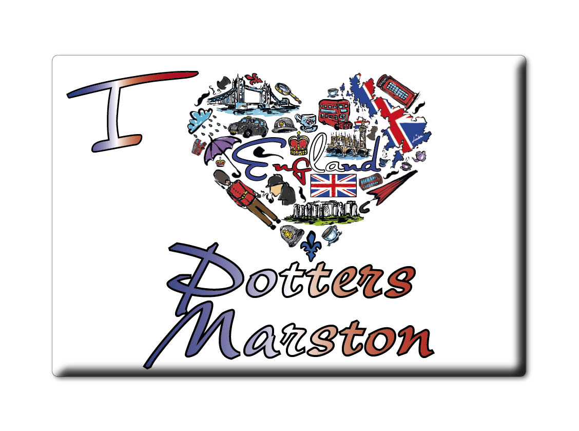 Potters Marston, Leicestershire, Anglia - Magnes na lodówkę I Love Pamiątka Wielka Brytania - Zdjęcie 7 z 13