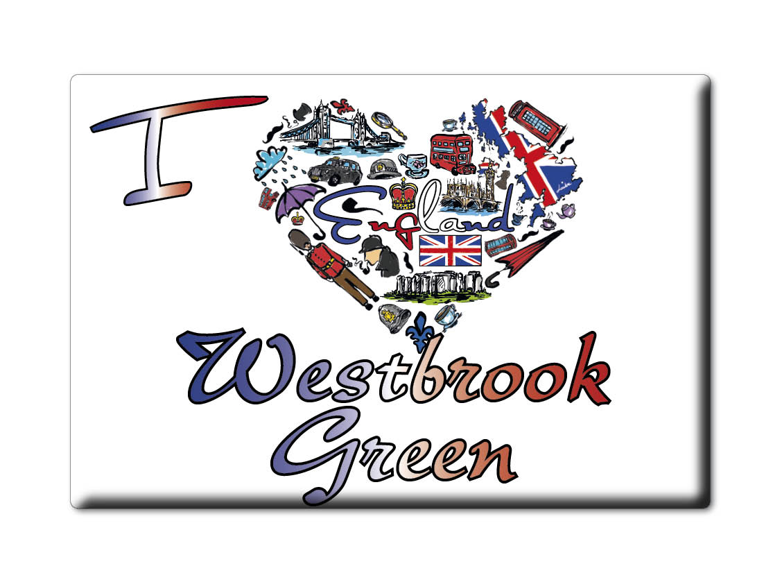 Westbrook Green, Norfolk, Inglaterra - Imán de nevera I Love Souvenir Reino Unido Idea de regalo - Imagen 7 de 13