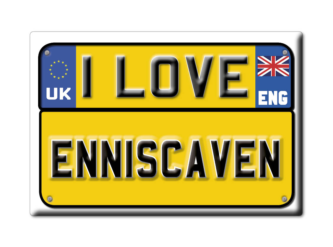 Enniscaven, Cornwall, England - Fridge Magnet I Love Souvenir Uk Gift Idea - Picture 8 of 13