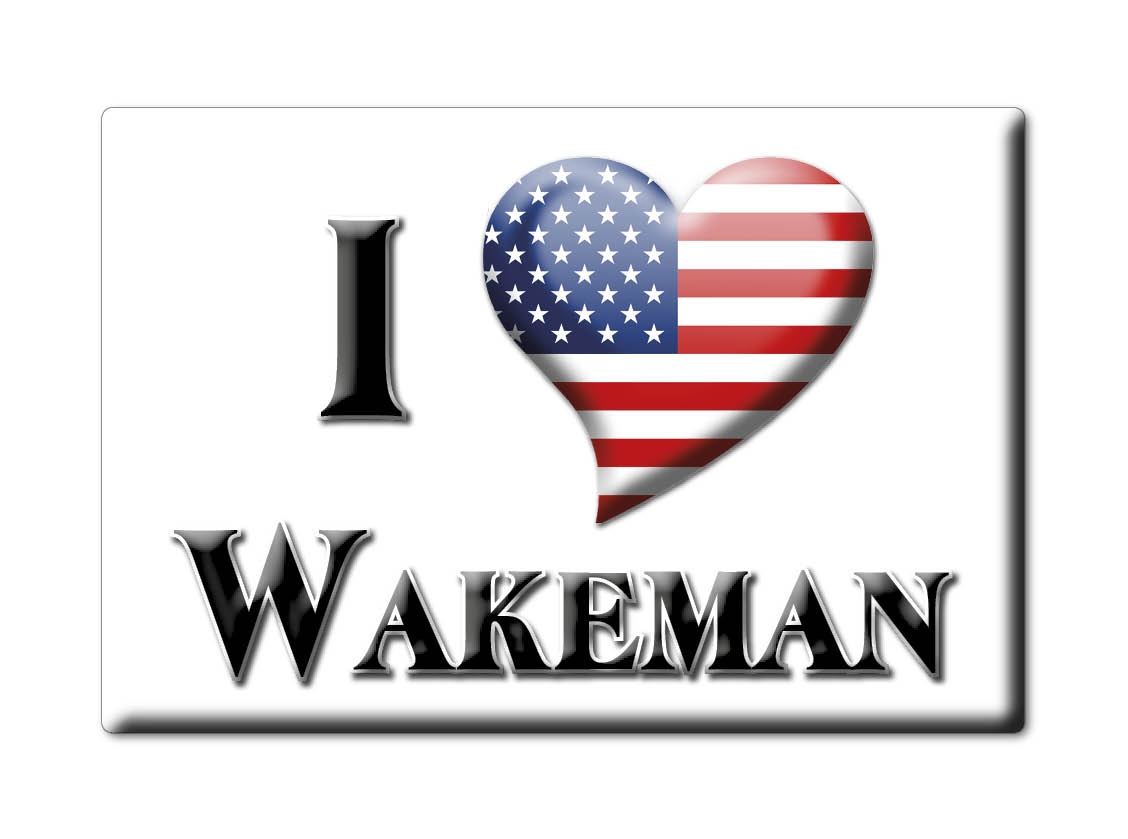 Wakeman, Huron County, Ohio - Magnes na lodówkę I Love Pamiątka Usa Pomysł na prezent - Zdjęcie 6 z 10