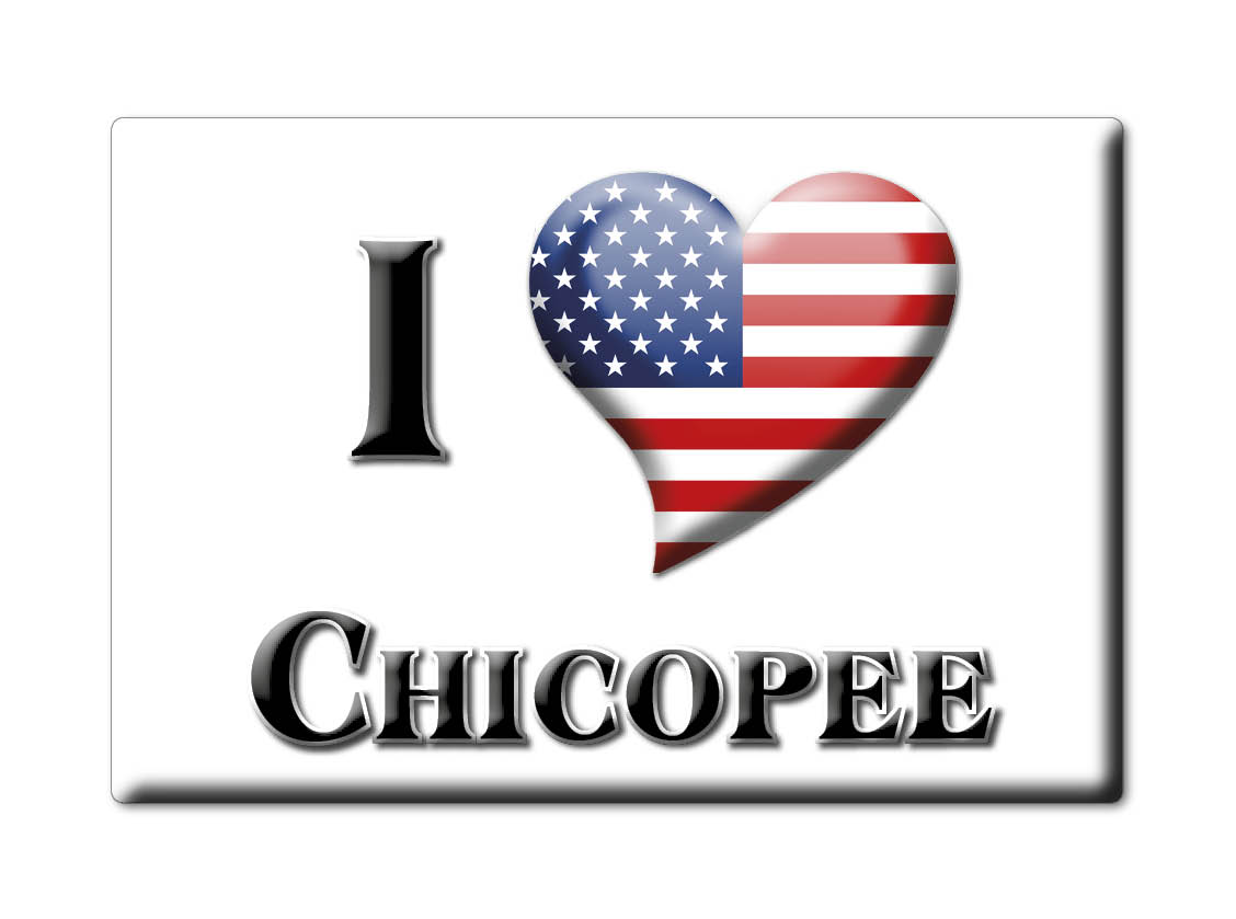 Chicopee, Hampden County, Massachusetts - Fridge Magnet I Love Usa - Picture 6 of 10