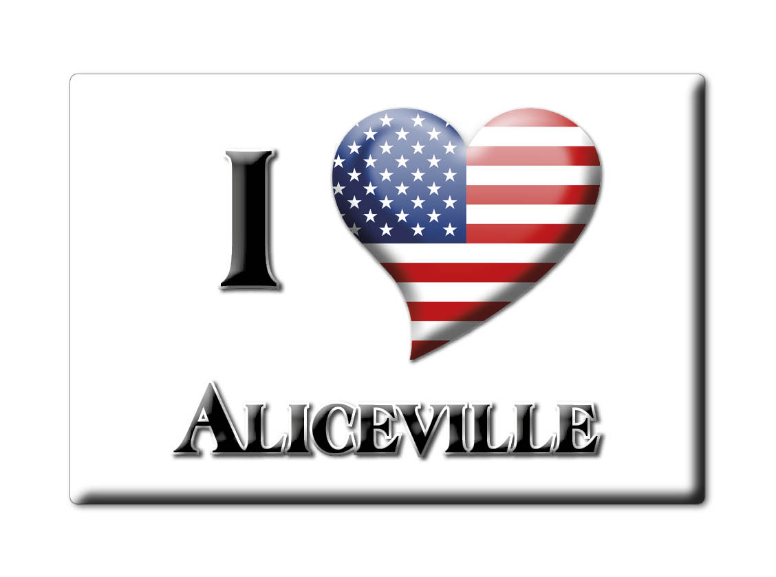 Aliceville, Pickens County, Alabama - Fridge Magnet I Love Souvenir Usa Gift - Picture 6 of 10