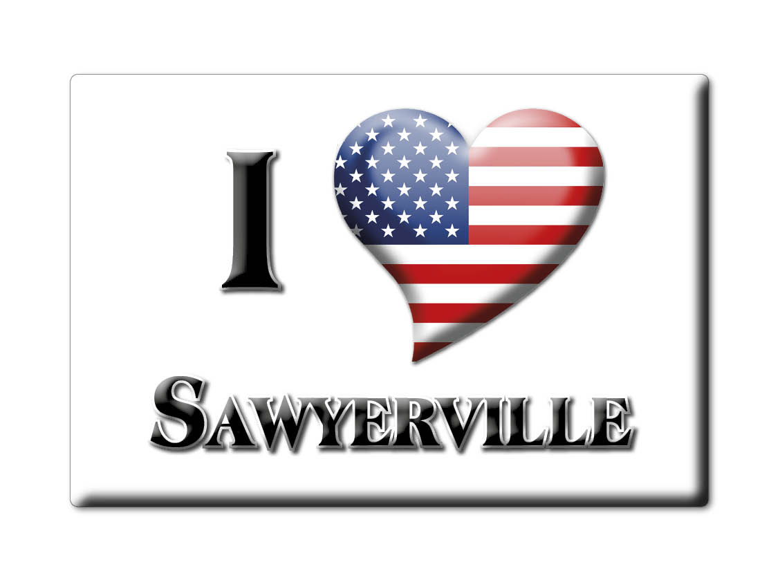 Sawyerville, Hale County, Alabama - Fridge Magnet I Love Souvenir Usa Gift - Picture 6 of 10