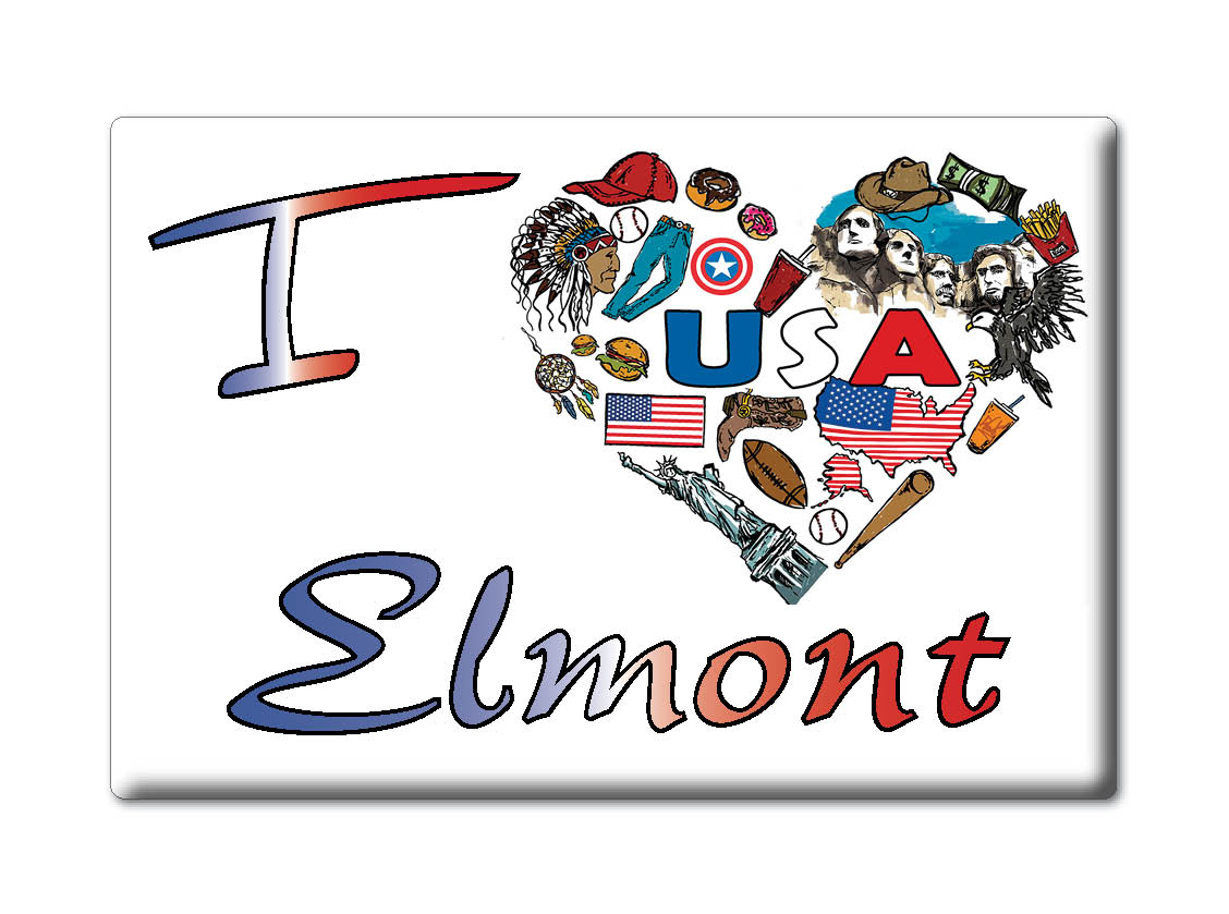 Elmont, Nassau County, New York - Fridge Magnet I Love Souvenir Usa Gift Idea - Bild 8 von 10