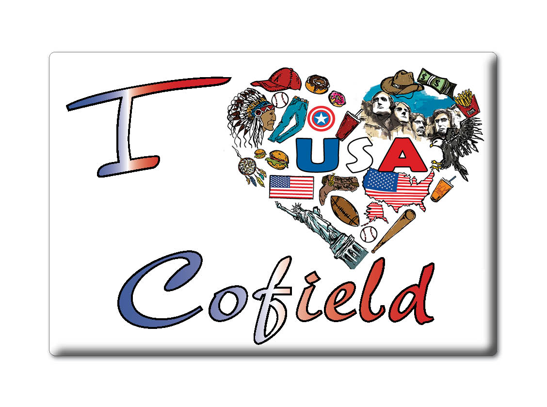 Cofield, Condado de Hertford, Carolina del Norte - Imán de nevera I Love Usa - Imagen 8 de 10