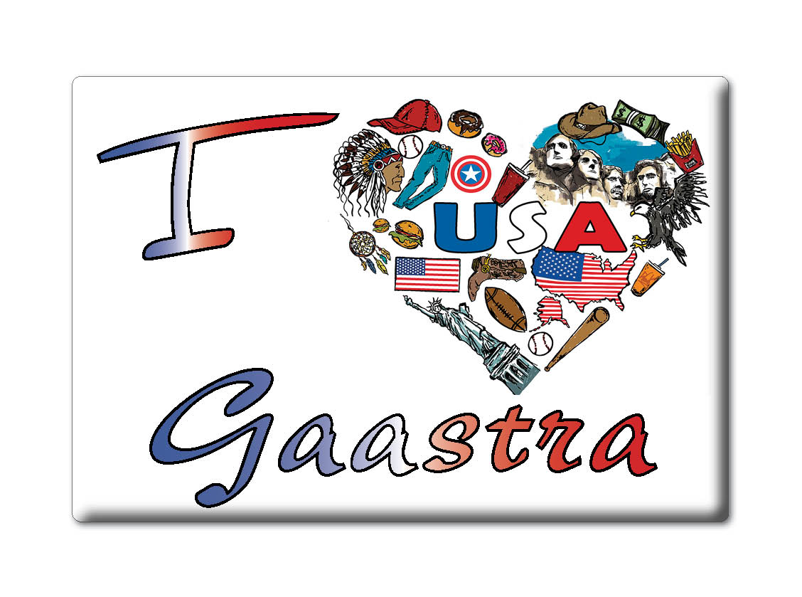 Gaastra, Iron County, Michigan - Fridge Magnet I Love Souvenir Usa Gift Idea - Picture 8 of 10
