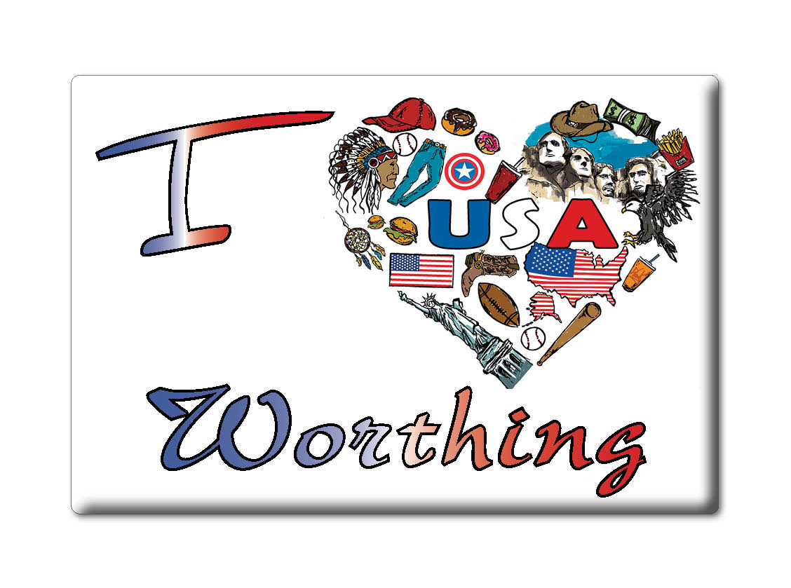 Worthing, Lincoln County, Dakota Południowa - Magnes na lodówkę I Love Usa - Zdjęcie 8 z 10