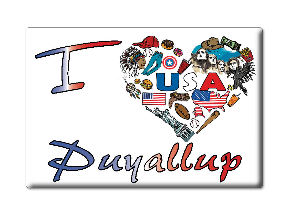 Puyallup, Pierce County, Washington - Fridge Magnet I Love Souvenir Usa - Bild 8 von 10