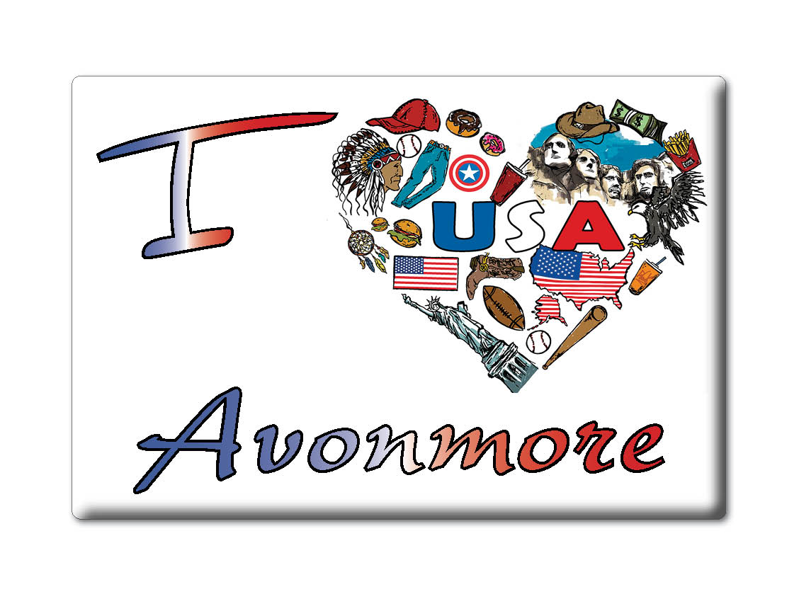 Avonmore, Westmoreland County, Pennsylvania - Imán de nevera I Love Usa - Imagen 8 de 10