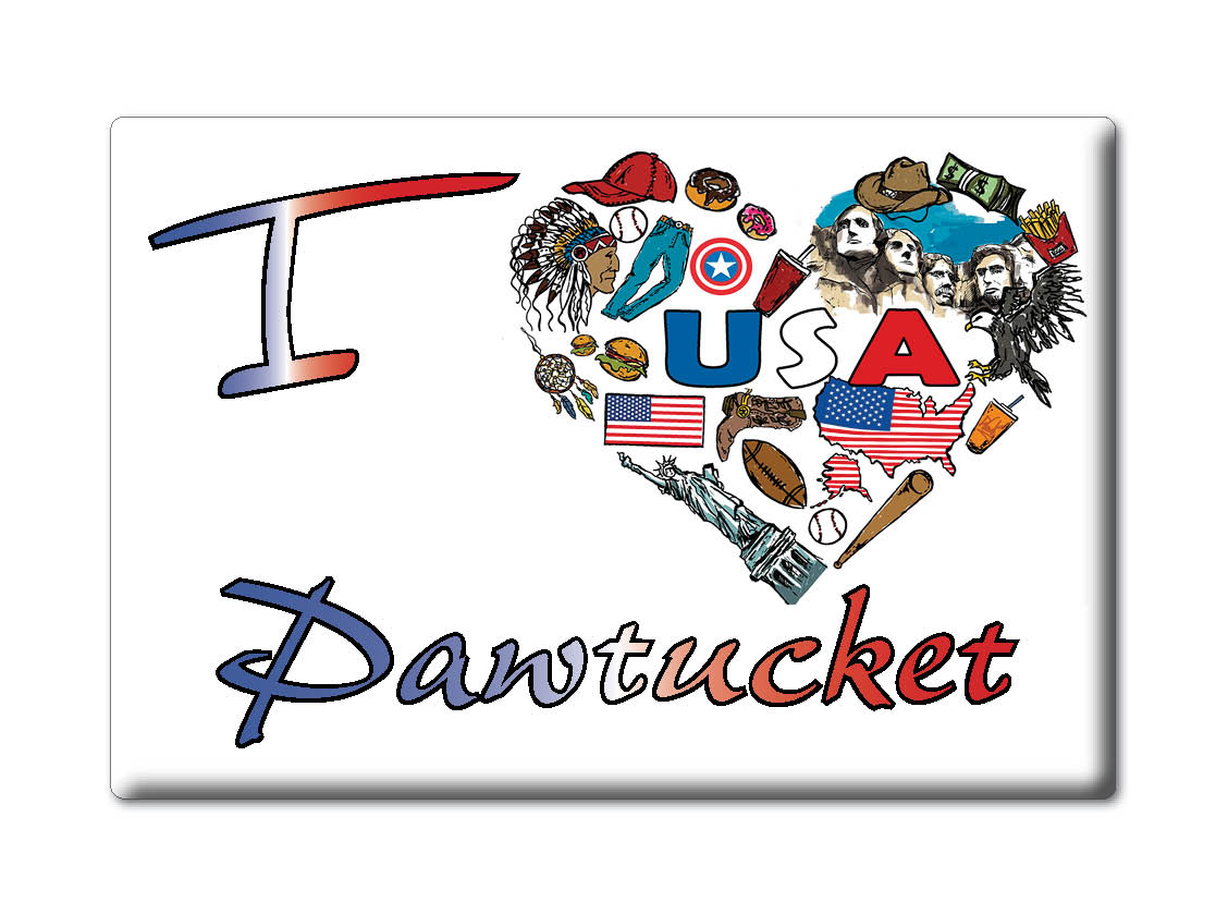 Pawtucket, Providence County, Rhode Island - Fridge Magnet I Love Usa - Imagen 8 de 10