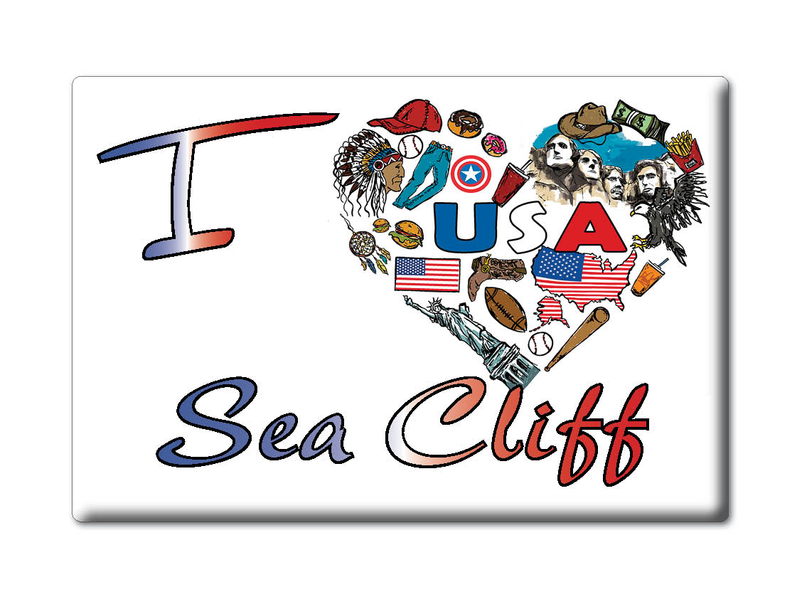 Sea Cliff, Nassau County, New York - Fridge Magnet I Love Souvenir Usa Gift - Bild 8 von 10