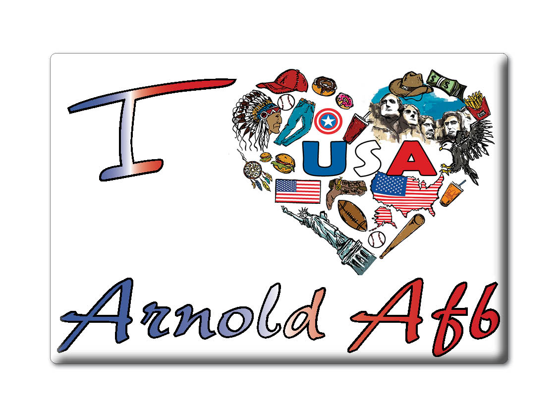 Arnold Afb, Coffee County, Tennessee - Fridge Magnet I Love Souvenir Usa - Picture 8 of 10