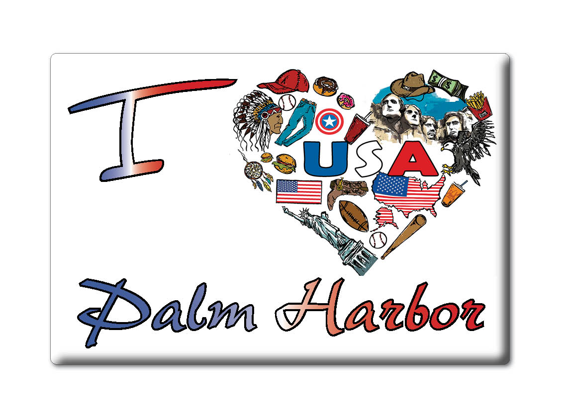 Palm Harbor, Pinellas County, Florida - Fridge Magnet I Love Souvenir Usa - Picture 8 of 10