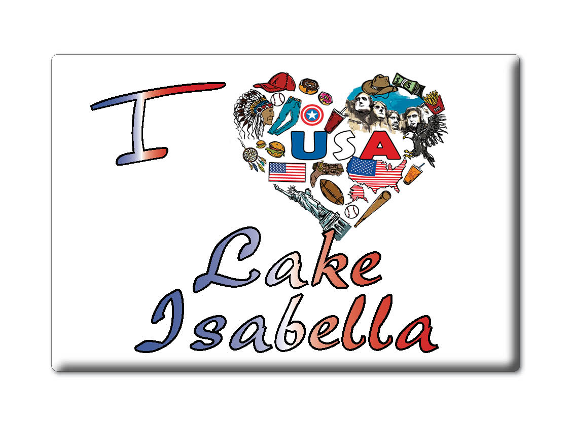 Lake Isabella, Kern County, Kalifornien - Kühlschrankmagnet I Love Souvenir USA - Bild 8 von 10