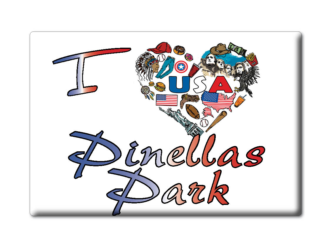 Pinellas Park, Pinellas County, Florida - Fridge Magnet I Love Souvenir Usa - Picture 8 of 10