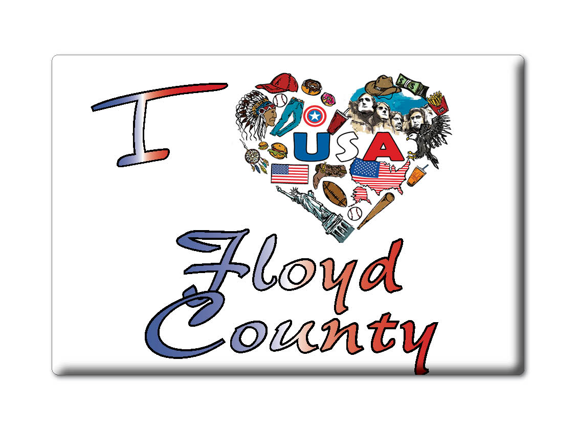 Floyd County - Fridge Magnet I Love Souvenir Usa Gift Idea - Picture 8 of 10