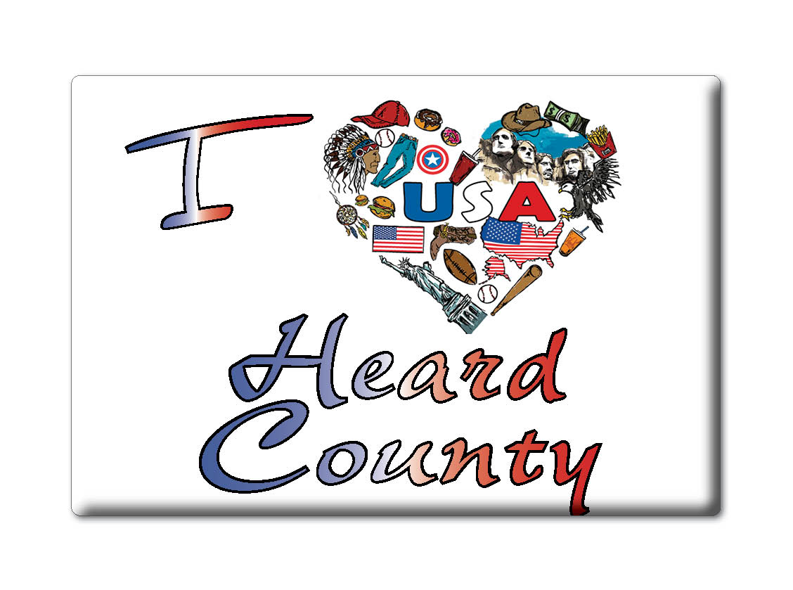 Heard County - Imán de nevera I Love Souvenir Idea de regalo de Estados Unidos - Imagen 8 de 10