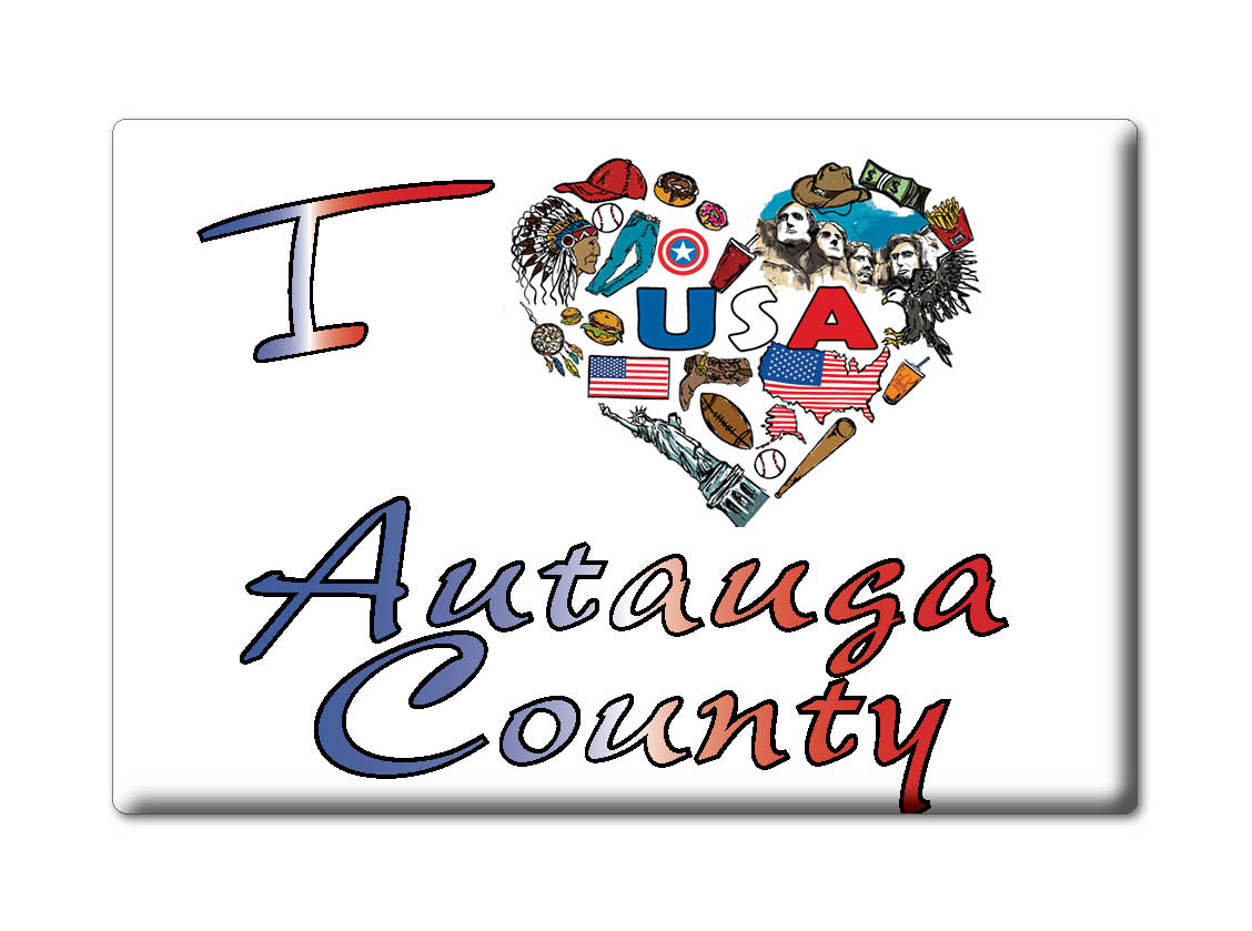 Autauga County - Imán de nevera I Love Souvenir Idea de regalo de Estados Unidos - Imagen 8 de 10