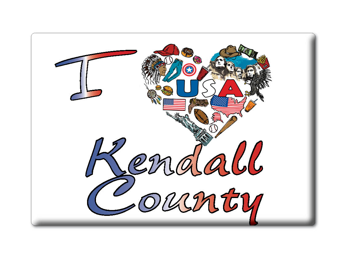 Kendall County - Fridge Magnet I Love Souvenir Usa Gift Idea - Bild 8 von 10