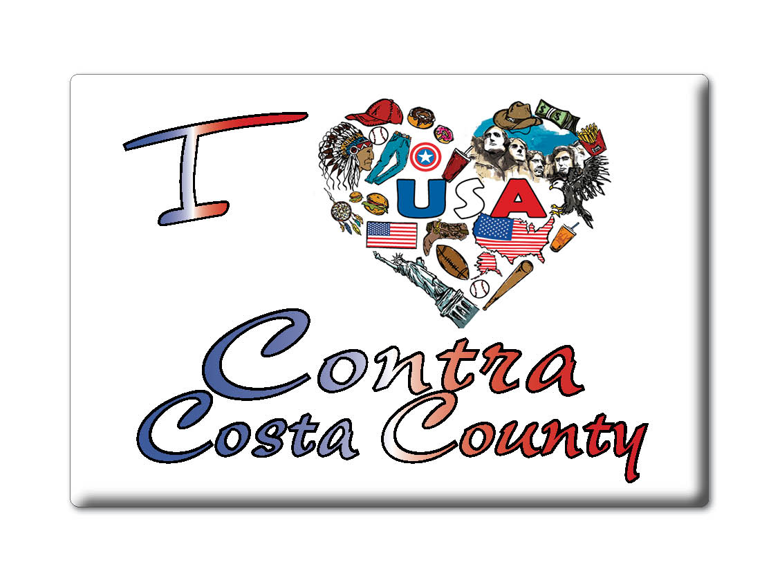 Contra Costa County - Fridge Magnet I Love Souvenir Usa Gift Idea - Bild 8 von 10