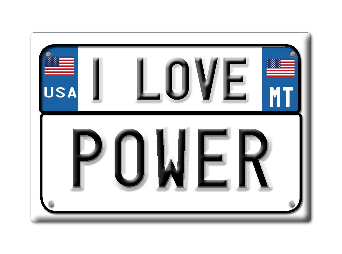 Power, Teton County, Montana - Kühlschrankmagnet I Love Souvenir USA Geschenkidee - Bild 9 von 10