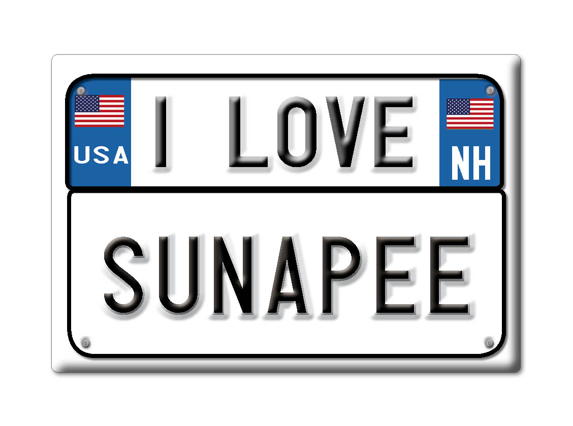 Sunapee, Condado de Sullivan, Nuevo Hampshire - Imán de nevera I Love Usa - Imagen 9 de 10
