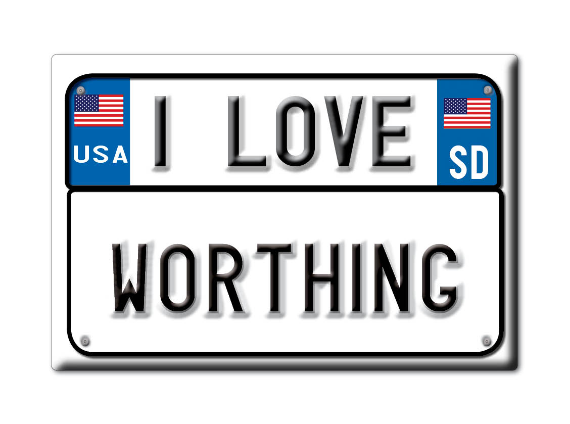 Worthing, Lincoln County, Dakota Południowa - Magnes na lodówkę I Love Usa - Zdjęcie 9 z 10