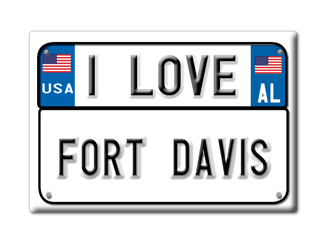 Fort Davis, Macon County, Alabama - Fridge Magnet I Love Souvenir Usa Gift - Picture 9 of 10