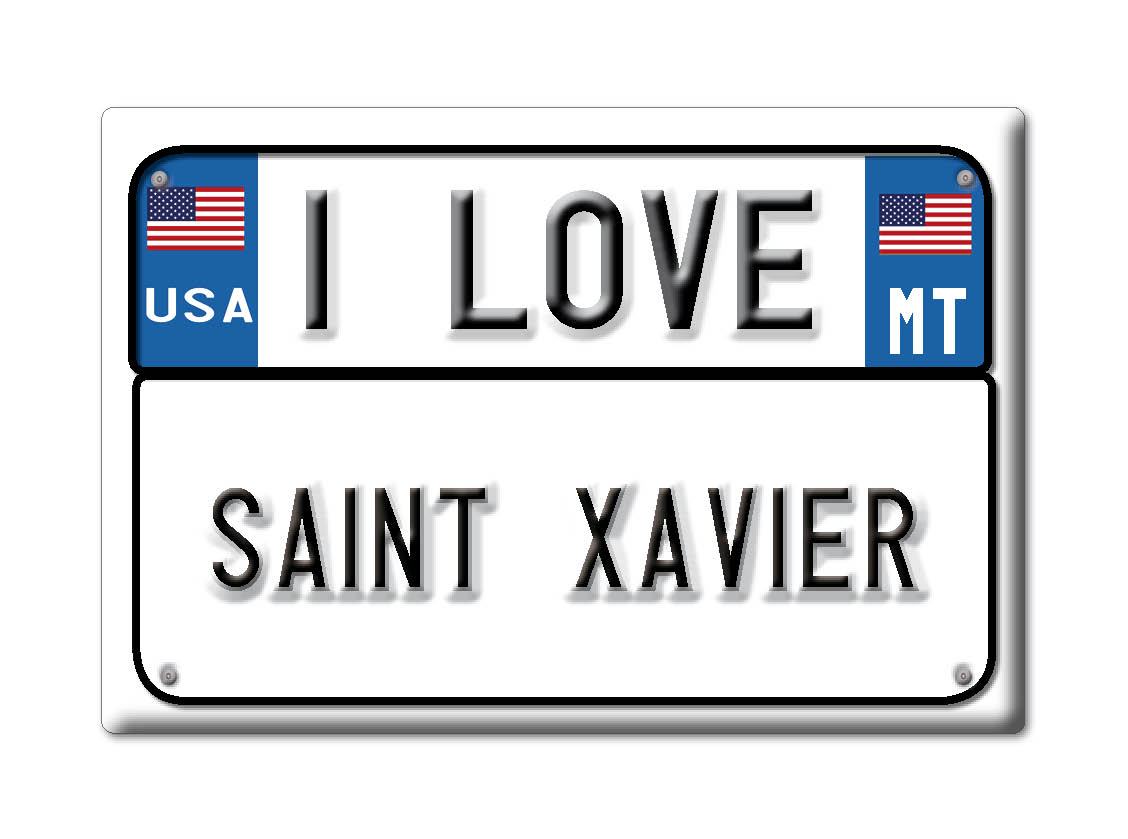 Saint Xavier, condado de Big Horn, Montana - Imán de nevera I Love Souvenir Estados Unidos - Imagen 9 de 10