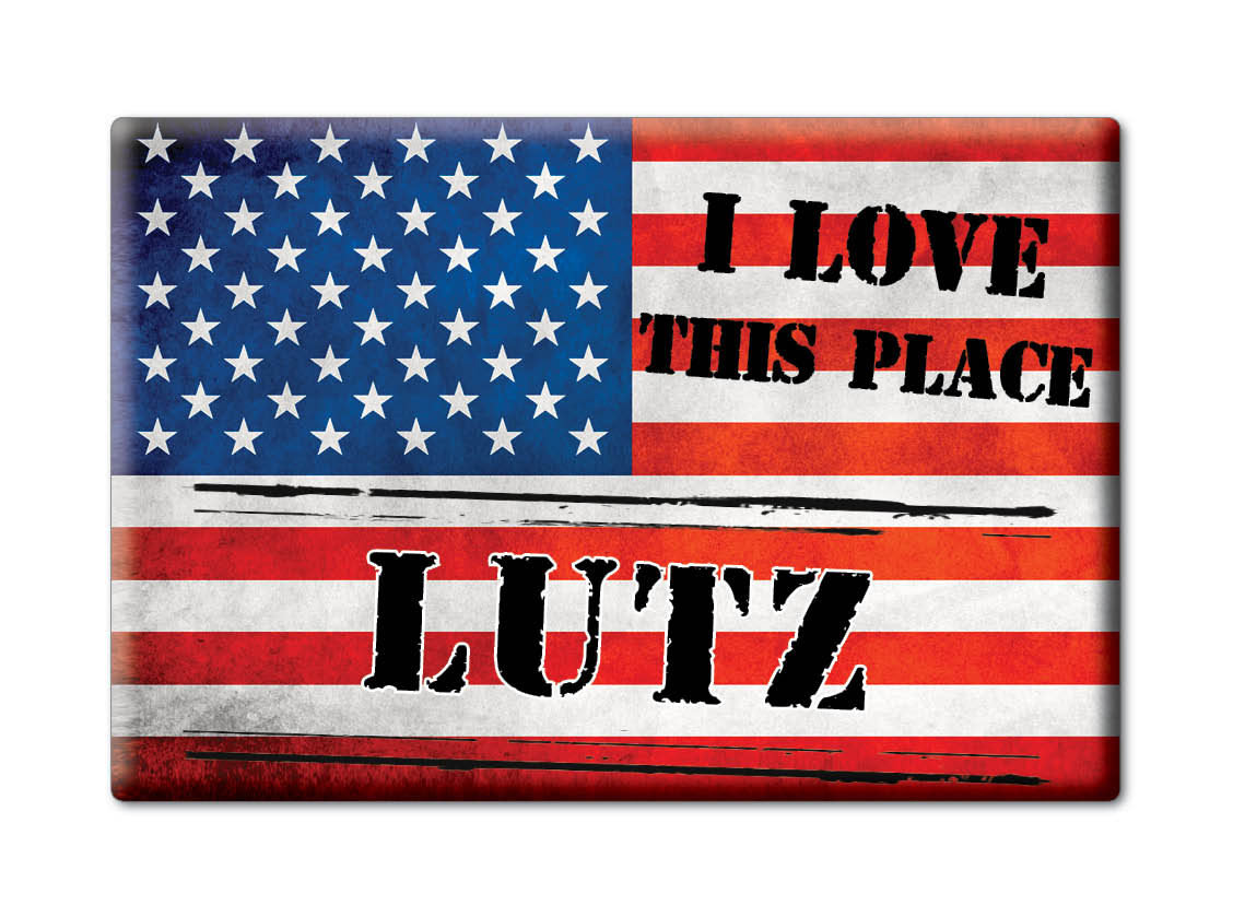 Lutz, Hillsborough County, Florida - Fridge Magnet I Love Souvenir Usa Gift - Picture 10 of 10