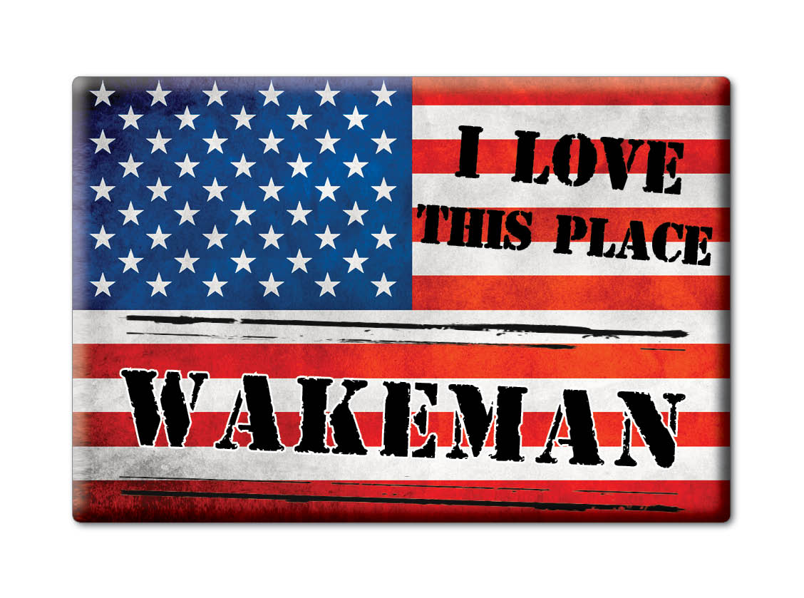 Wakeman, Huron County, Ohio - Magnes na lodówkę I Love Pamiątka Usa Pomysł na prezent - Zdjęcie 10 z 10